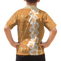 Personalised Tufi Tapa and Tattoo Festival Family Matching Short Sleeve Bodycon Dress and Hawaiian Shirt Oro Tapa Cloth With Plumeria LT14 - Polynesian Pride