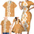 Personalised Tufi Tapa and Tattoo Festival Family Matching Short Sleeve Bodycon Dress and Hawaiian Shirt Oro Tapa Cloth With Plumeria - Polynesian Pride