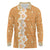 Personalised Tufi Tapa and Tattoo Festival Long Sleeve Polo Shirt Oro Tapa Cloth With Plumeria - Polynesian Pride