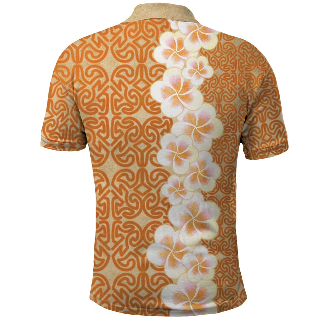 Personalised Tufi Tapa and Tattoo Festival Polo Shirt Oro Tapa Cloth With Plumeria - Polynesian Pride