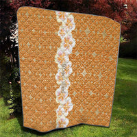 Personalised Tufi Tapa and Tattoo Festival Quilt Oro Tapa Cloth With Plumeria - Polynesian Pride
