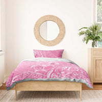 Personalised Polynesia Breast Cancer Awareness Bedding Set No One Fights Alone Turtle Ribbon - Pink Version