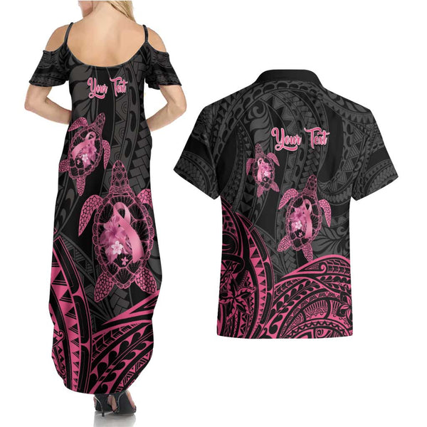 Personalised Polynesia Breast Cancer Awareness Couples Matching Summer ...