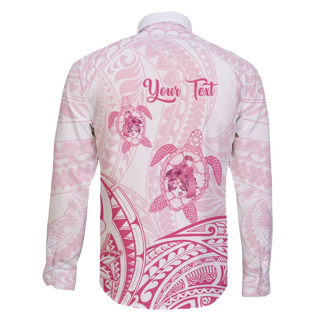 Personalised Polynesia Breast Cancer Awareness Family Matching Mermaid Dress and Hawaiian Shirt No One Fights Alone Turtle Ribbon - White Version LT14 - Polynesian Pride