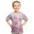 Personalised Polynesia Breast Cancer Awareness Kid T Shirt No One Fights Alone Turtle Ribbon - White Version