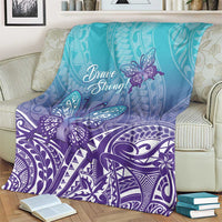 Polynesia Suicide Prevention Month Blanket Butterfly Purple And Teal Ribbon Tomorrow Needs You