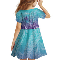 Polynesia Suicide Prevention Month Family Matching Off The Shoulder Long Sleeve Dress and Hawaiian Shirt Butterfly Purple And Teal Ribbon Tomorrow Needs You LT14 - Polynesian Pride