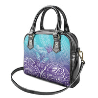 Polynesia Suicide Prevention Month Shoulder Handbag Butterfly Purple And Teal Ribbon Tomorrow Needs You