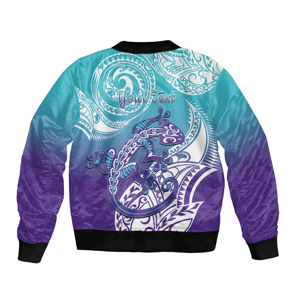 Personalised New Zealand Suicide Prevention Month Bomber Jacket You Matter NZ Fern With Maori Koru Lizard