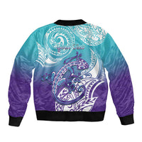 Personalised New Zealand Suicide Prevention Month Bomber Jacket You Matter NZ Fern With Maori Koru Lizard