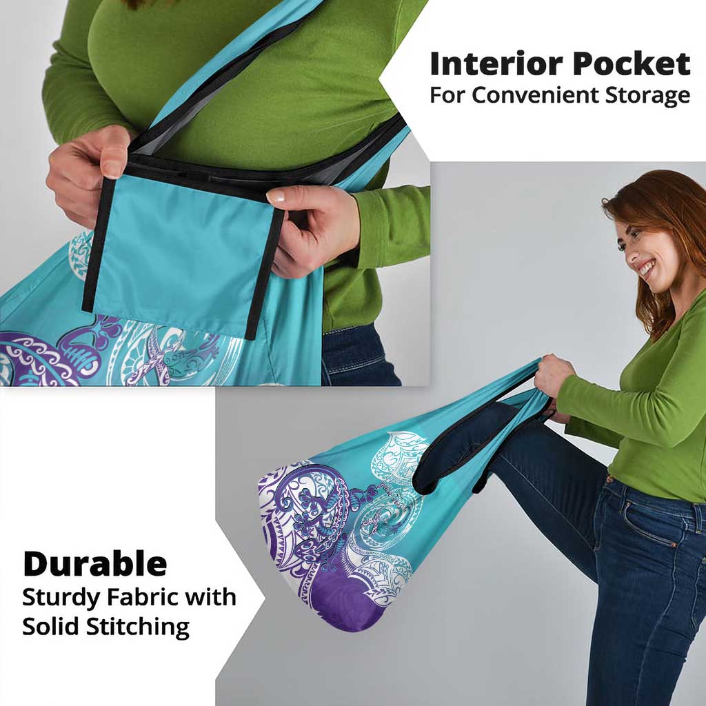 Personalised New Zealand Suicide Prevention Month Grocery Bag You Matter NZ Fern With Maori Koru Lizard