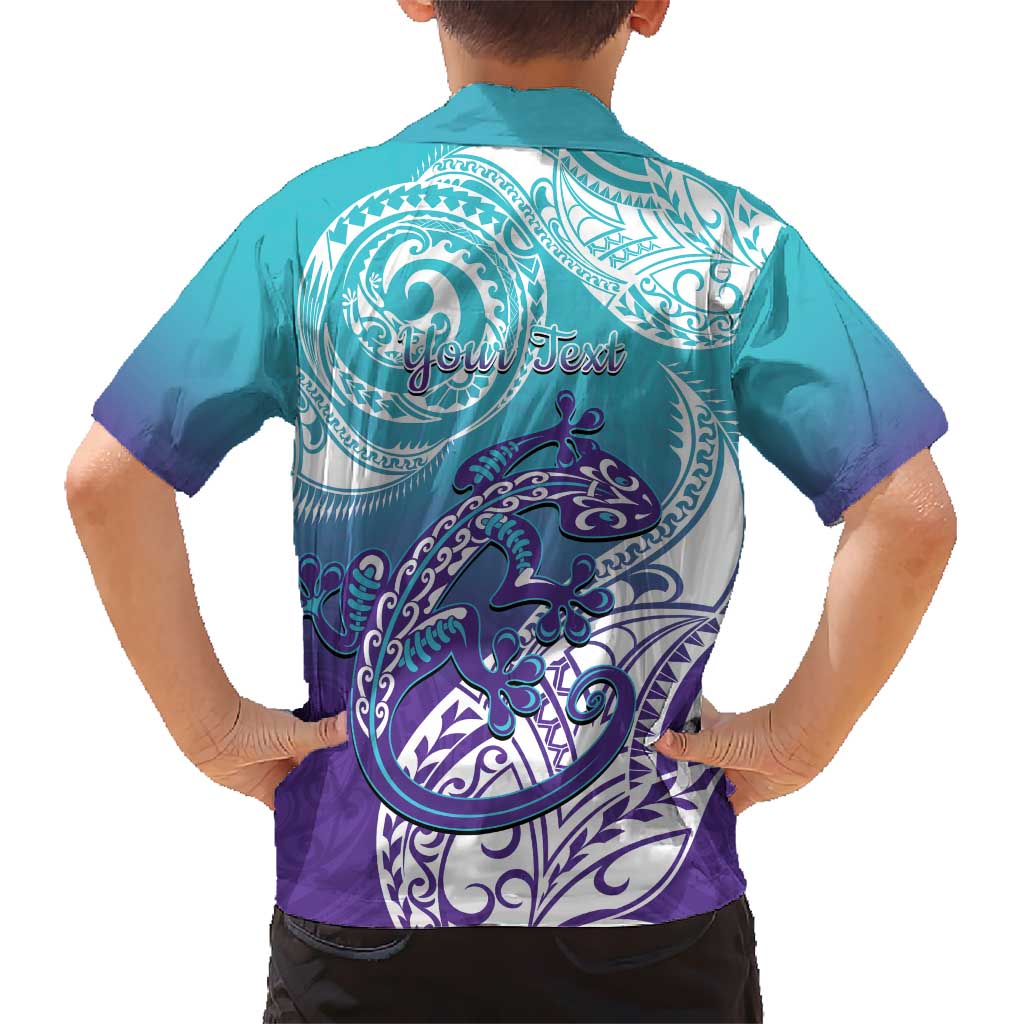Personalised New Zealand Suicide Prevention Month Kid Hawaiian Shirt You Matter NZ Fern With Maori Koru Lizard