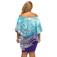 Personalised New Zealand Suicide Prevention Month Off Shoulder Short Dress You Matter NZ Fern With Maori Koru Lizard