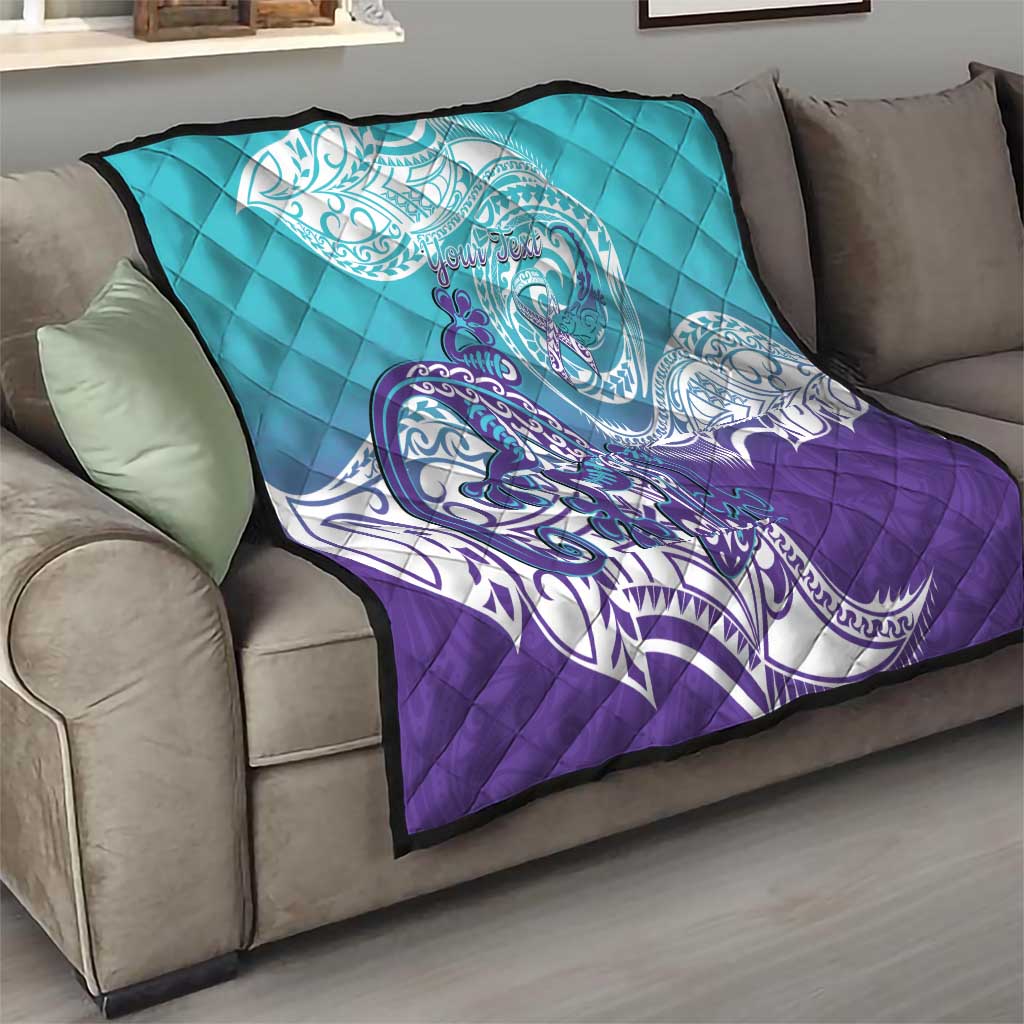 Personalised New Zealand Suicide Prevention Month Quilt You Matter NZ Fern With Maori Koru Lizard