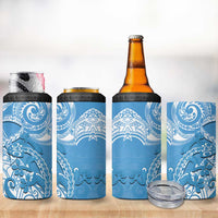 New Zealand Autism Awareness 4 in 1 Can Cooler Tumbler NZ Fern With Maori Koru Lizard
