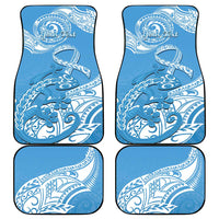 Personalised New Zealand Autism Awareness Car Mats NZ Fern With Maori Koru Lizard