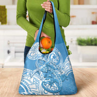 Personalised New Zealand Autism Awareness Grocery Bag NZ Fern With Maori Koru Lizard