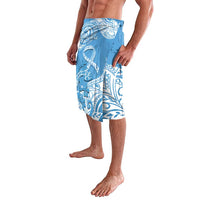 Personalised New Zealand Autism Awareness Lavalava NZ Fern With Maori Koru Lizard