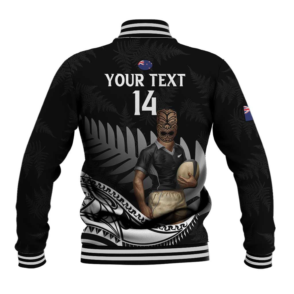 Custom New Zealand Silver Fern Rugby Baseball Jacket 2024 Aotearoa Maori Mascot Go All Black