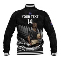 Custom New Zealand Silver Fern Rugby Baseball Jacket 2024 Aotearoa Maori Mascot Go All Black