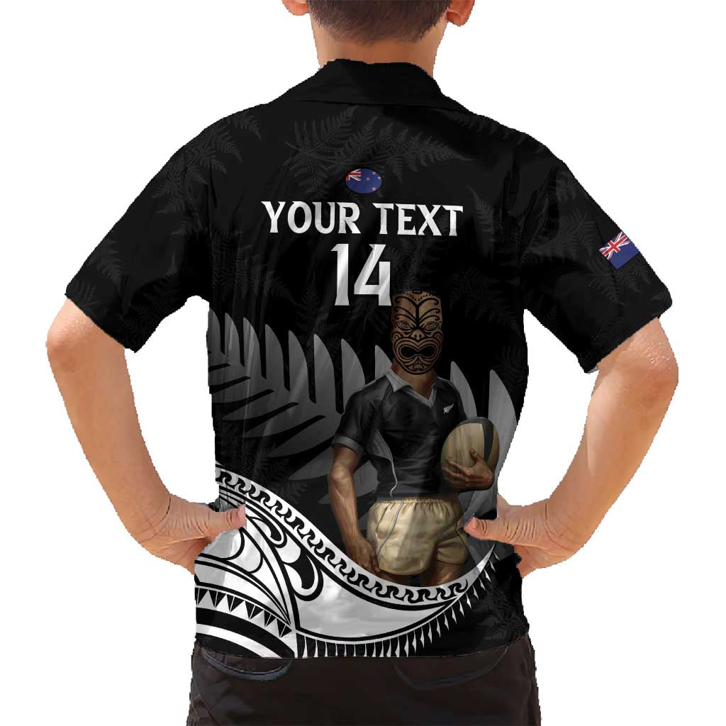 Custom New Zealand Silver Fern Rugby Family Matching Tank Maxi Dress and Hawaiian Shirt 2024 Aotearoa Maori Mascot Go All Black LT14 - Polynesian Pride