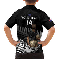 Custom New Zealand Silver Fern Rugby Family Matching Tank Maxi Dress and Hawaiian Shirt 2024 Aotearoa Maori Mascot Go All Black LT14 - Polynesian Pride