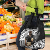 Custom New Zealand Silver Fern Rugby Grocery Bag 2024 Aotearoa Maori Mascot Go All Black