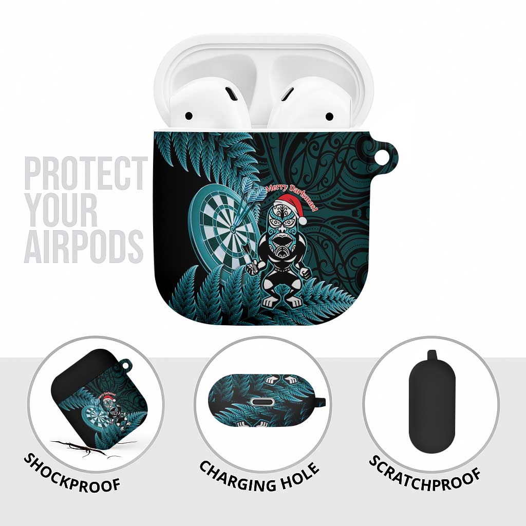 New Zealand Darts Christmas AirPods Case Maori Fern Merry Dartsmas - Polynesian Pride