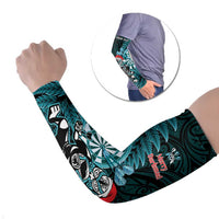 Personalised New Zealand Darts Christmas Arm Sleeves Maori Fern Merry Dartsmas - Polynesian Pride