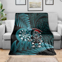 New Zealand Darts Christmas Blanket Maori Fern Merry Dartsmas - Polynesian Pride