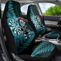 New Zealand Darts Christmas Car Seat Cover Maori Fern Merry Dartsmas - Polynesian Pride