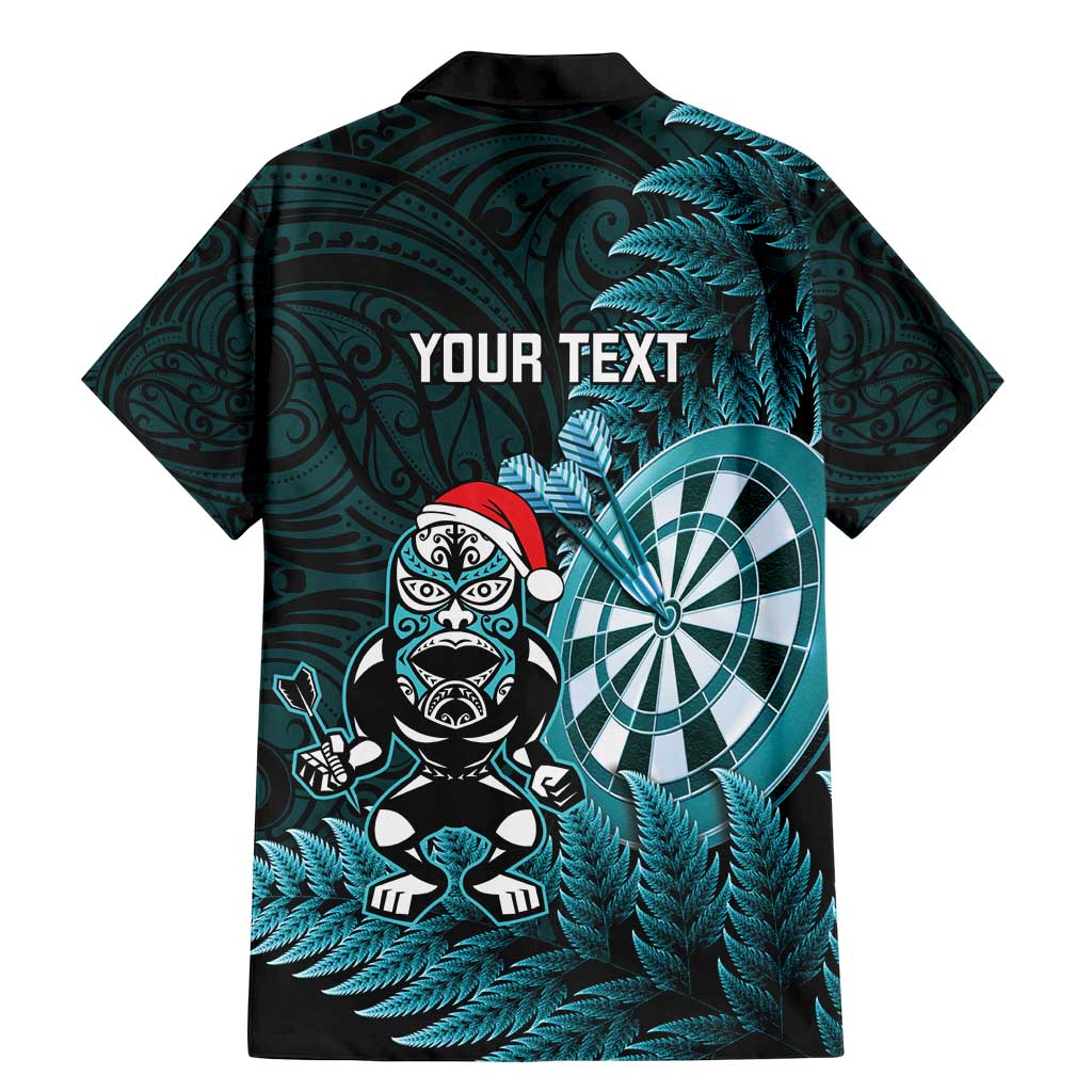 Personalised New Zealand Darts Christmas Family Matching Mermaid Dress and Hawaiian Shirt Maori Fern Merry Dartsmas - Polynesian Pride
