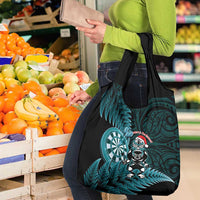 New Zealand Darts Christmas Grocery Bag Maori Fern Merry Dartsmas - Polynesian Pride