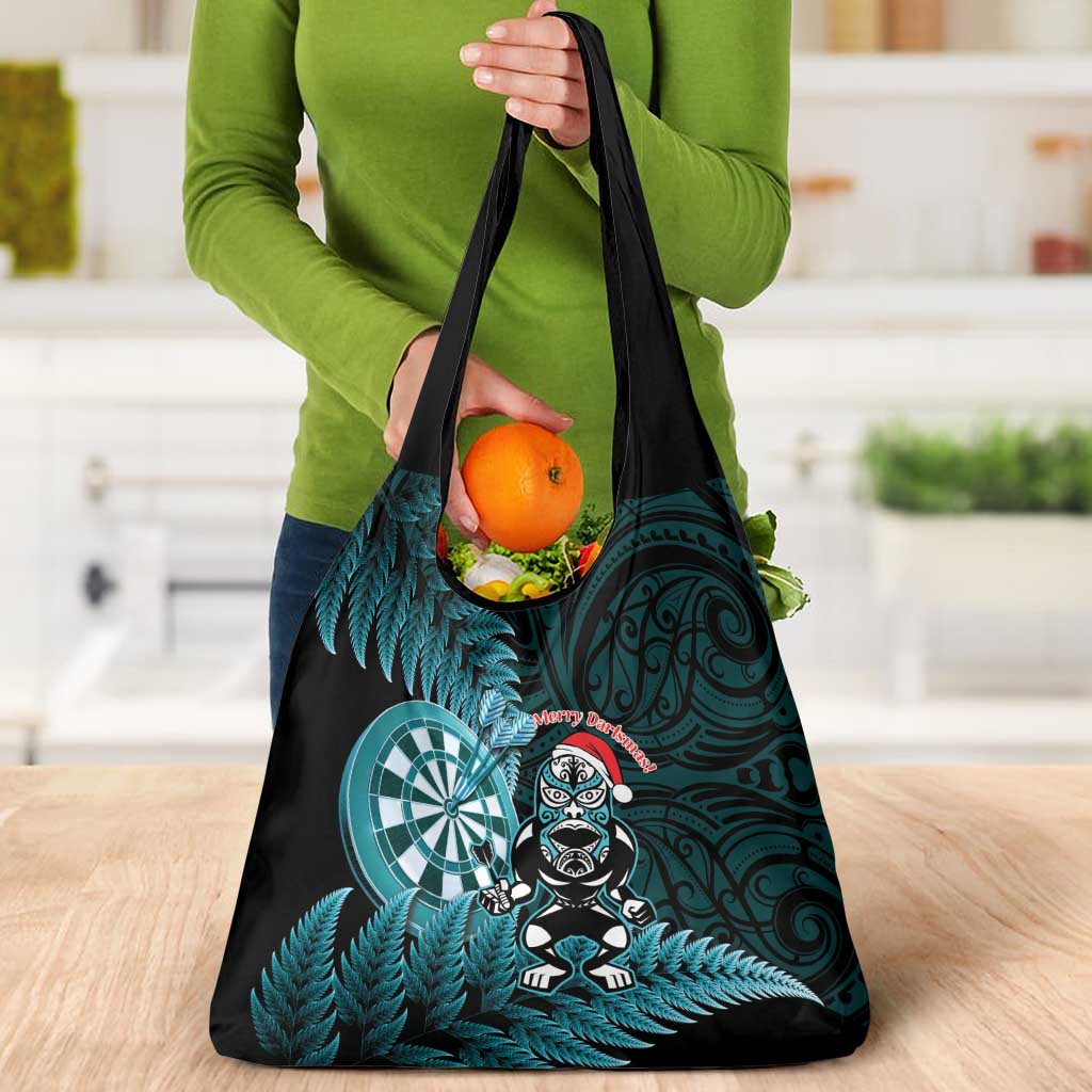 New Zealand Darts Christmas Grocery Bag Maori Fern Merry Dartsmas - Polynesian Pride