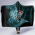 New Zealand Darts Christmas Hooded Blanket Maori Fern Merry Dartsmas - Polynesian Pride
