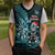 Personalised New Zealand Darts Christmas Knitted V-Neck Vest Maori Fern Merry Dartsmas - Polynesian Pride