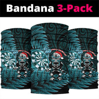 New Zealand Darts Christmas Neck Gaiter Maori Fern Merry Dartsmas - Polynesian Pride