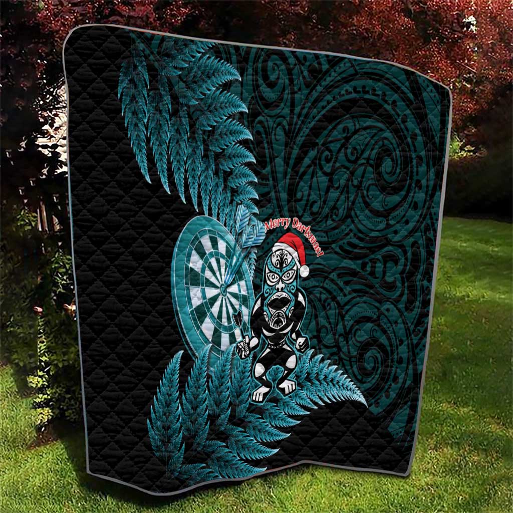 New Zealand Darts Christmas Quilt Maori Fern Merry Dartsmas - Polynesian Pride