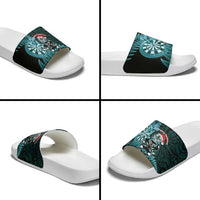 New Zealand Darts Christmas Slide Sandals Maori Fern Merry Dartsmas - Polynesian Pride