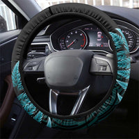 New Zealand Darts Christmas Steering Wheel Cover Maori Fern Merry Dartsmas - Polynesian Pride