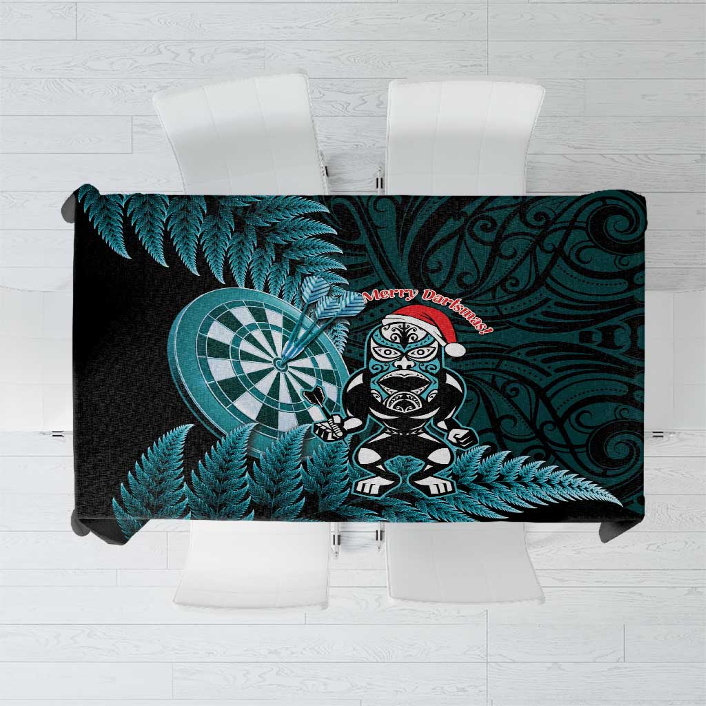 New Zealand Darts Christmas Tablecloth Maori Fern Merry Dartsmas - Polynesian Pride