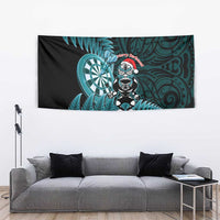 New Zealand Darts Christmas Tapestry Maori Fern Merry Dartsmas - Polynesian Pride