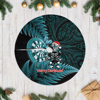 New Zealand Darts Christmas Tree Skirt Maori Fern Merry Dartsmas - Polynesian Pride