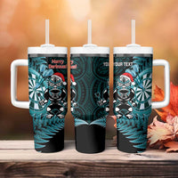 Personalised New Zealand Darts Christmas Tumbler With Handle Maori Fern Merry Dartsmas - Polynesian Pride