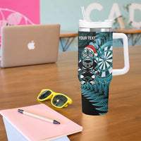 Personalised New Zealand Darts Christmas Tumbler With Handle Maori Fern Merry Dartsmas - Polynesian Pride