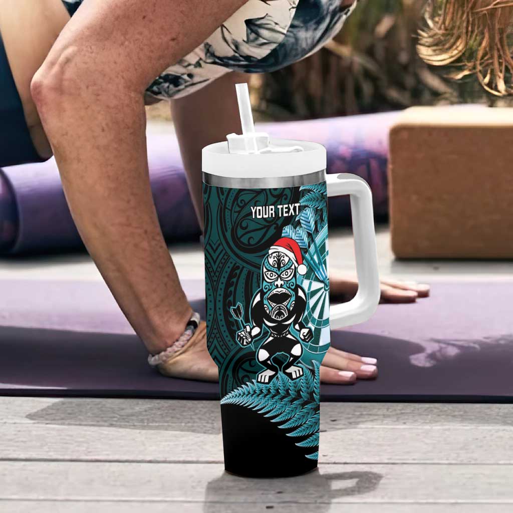 Personalised New Zealand Darts Christmas Tumbler With Handle Maori Fern Merry Dartsmas - Polynesian Pride