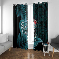 New Zealand Darts Christmas Window Curtain Maori Fern Merry Dartsmas - Polynesian Pride