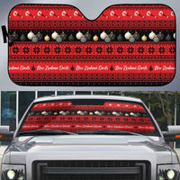 New Zealand Darts Christmas Auto Sun Shade Merry Xmas Aotearoa Maori Red - Polynesian Pride