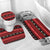 New Zealand Darts Christmas Bathroom Set Merry Xmas Aotearoa Maori Red - Polynesian Pride