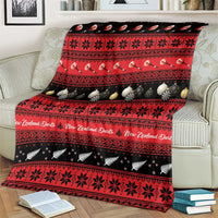 New Zealand Darts Christmas Blanket Merry Xmas Aotearoa Maori Red - Polynesian Pride